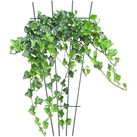 [Enrejado para plantas] Enrejado de hierro lacado en negro de 40 cm de altura con revestimiento de PE resistente al calor para rosas, clemátides y plantas trepadoras – 1 unidad