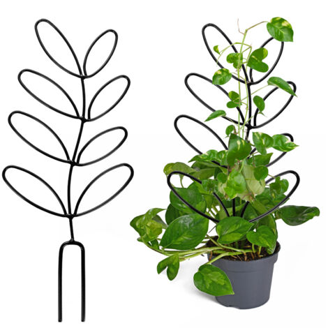 Enrejado para plantas trepadoras  Soporte de hierro negro/blanco/verde/dorado  85 g  11 x 31,5 cm  1 unidad