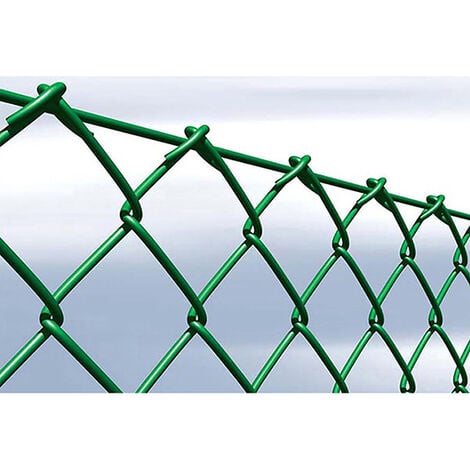 main image of "Enrejado plastificado verde simple torsion 17x50 mm 50 cm"