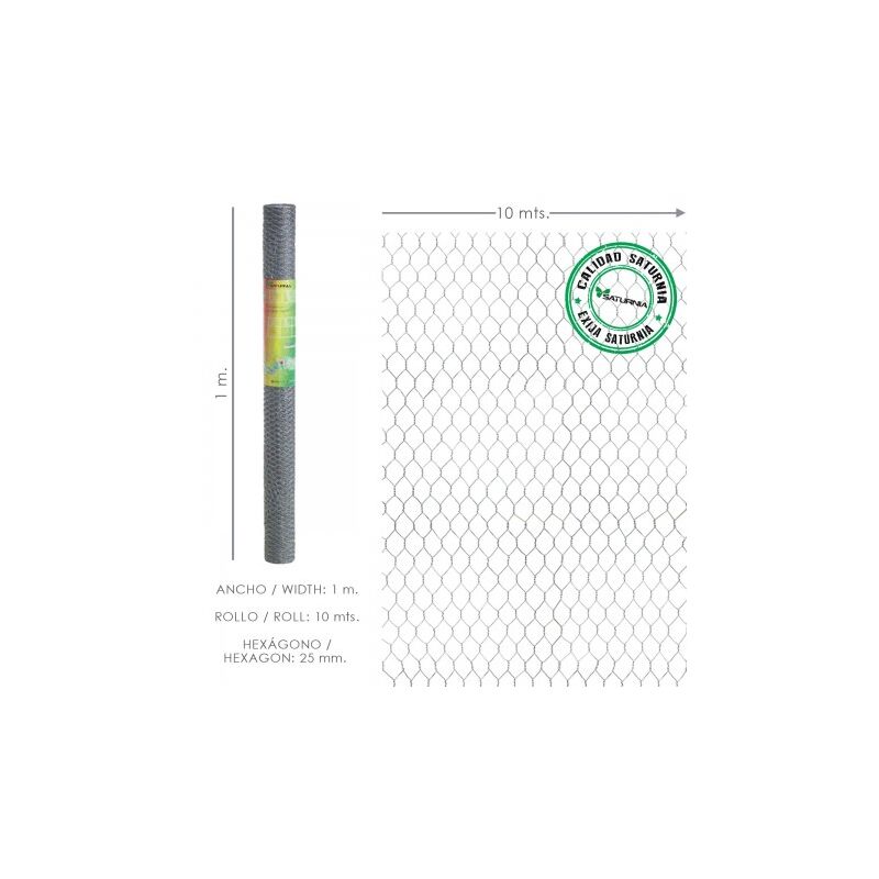 

Enrejado triple torsion 25 ancho 100 cm rollo 10 metros uso domestico