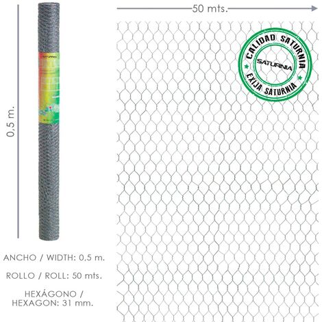 Enrejado Triple Torsion 31/ 100 cm. Rollo 50 Metros Uso Domestico