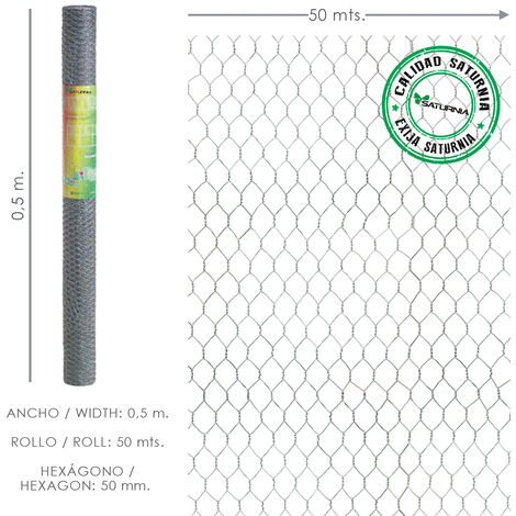 Enrejado Triple Torsion 50/ 100 cm. Rollo 50 Metros Uso Domestico
