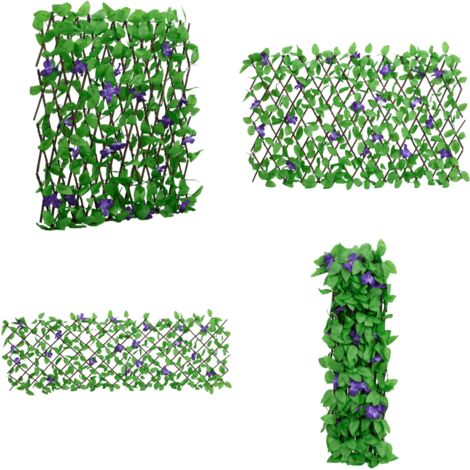 Enrejado valla expansible de hiedra artificial verde 180x70 cm - Valla extensible - Privacidad al aire libre