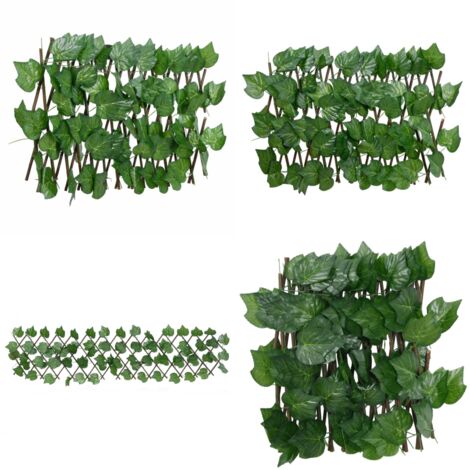 Enrejado valla expansible de parra artificial verde 180x20 cm - Valla extensible - Privacidad al aire libre