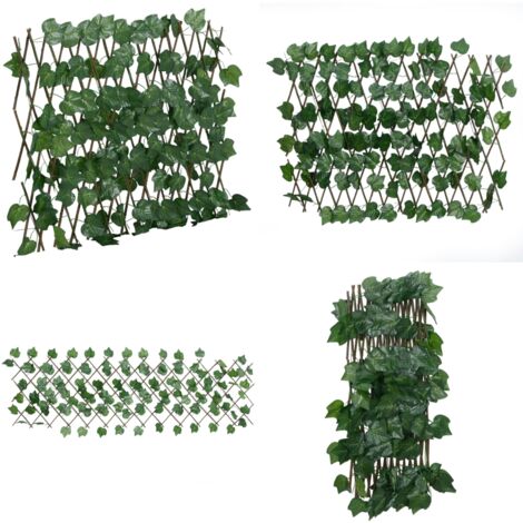 Enrejado valla expansible de parra artificial verde 190x60 cm - Parra artificial - Privacidad al aire libre
