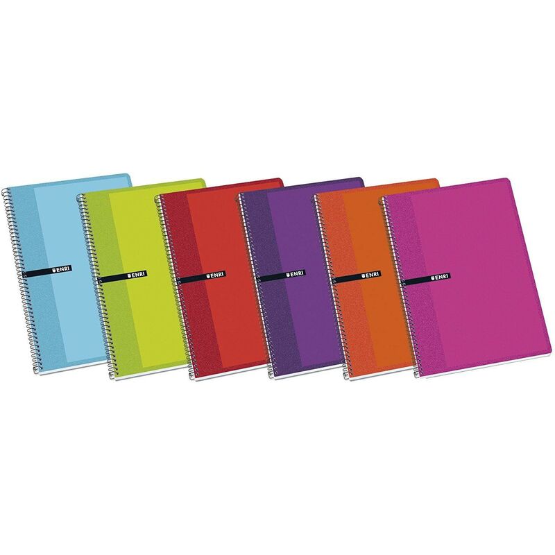 

cuaderno espiral 80 hojas 4x4 con margen tapas duras folio colores -5u- - Enri