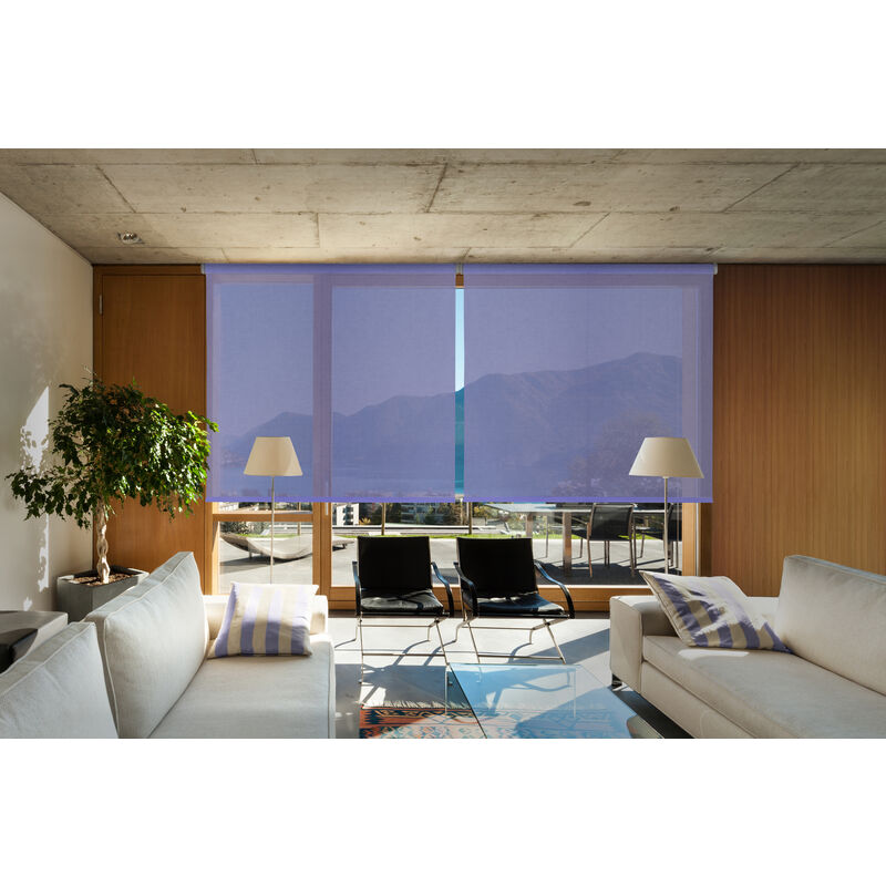 

Estor Enrollable Screen - Apertura 10% Plata Y Azul 135 X 250