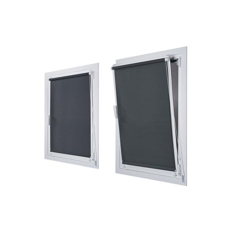 

Enrollable Sin Taladrar Opaco Gris 90X180