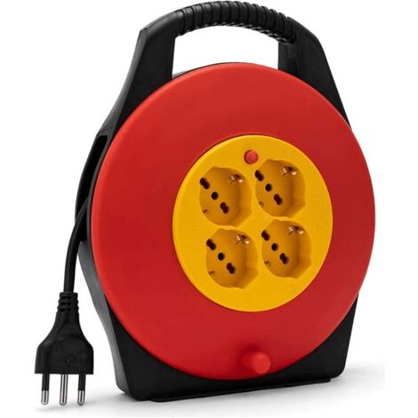 Enrollacable doméstico 4 salidas de cable H05Vv-F3G1.0Mm2 5M Ce