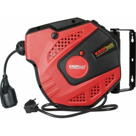 ENROLLADOR CARRETE ELECTRICO 15 METROS, 3 x 1,5 KROFTOOLS-K2085