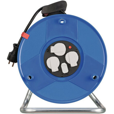 Enrollador de cable Garant 50m H05VV-F 3x1,5 mm² 3 con protección Enchufe.