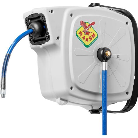 Enrouleur air et eau 14 m Ø G 3/8 (m) 20 bars Tech avec enroulement automatique et support mural pivotant Raasm RA.92808.102