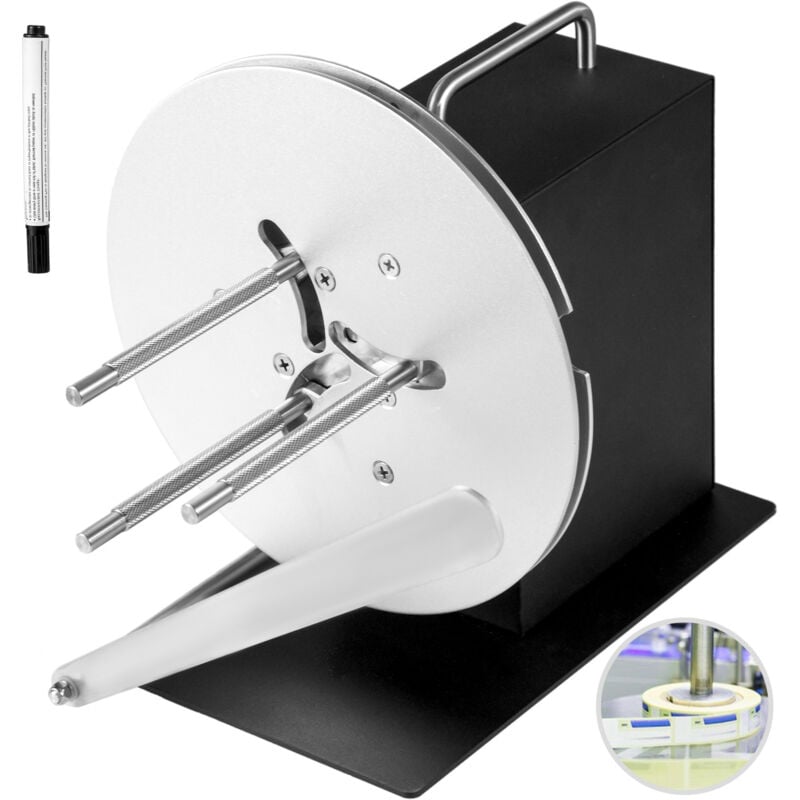 Enrouleur automatique d'étiquettes Mophorn largeur de 120 mm, machine de rembobinage pour étiquettes - 220 v, noir