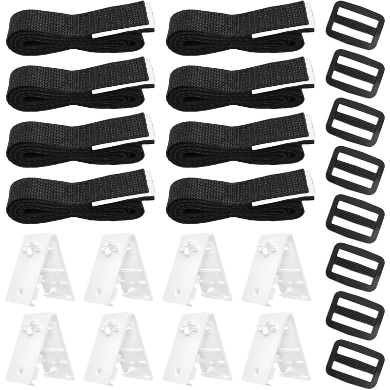 Enrouleur Bache Piscine - Kit de Fixation pour Bâche Solaire de Piscine - 8 Sangles de Fixation pour Bâche Solaire de Piscine - Kit de Sangles de