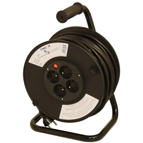Enrouleur bricolage 4x16A/HO5VV-F 3 x 1,5 - 25 m - Chacon