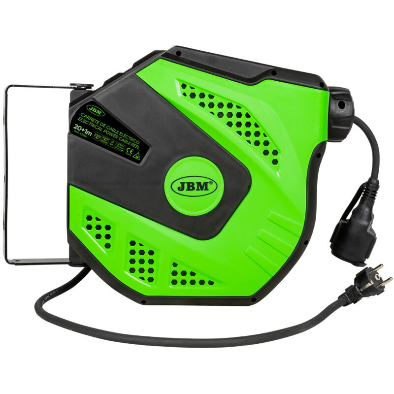 Enrouleur de câble électrique 21M - vert JBM 53586