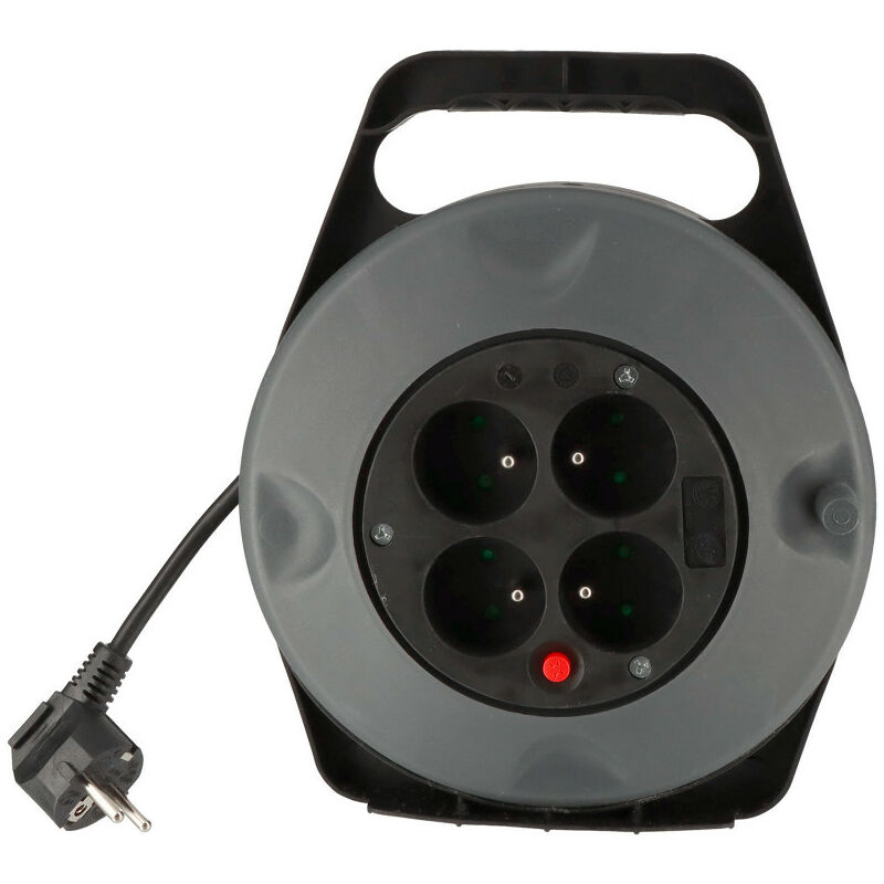 Enrouleur ménager cassette 4 prises 10m