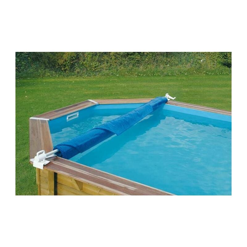Ubbink - Enrouleur de bâche à bulles pour piscine en bois Éco - Bleu