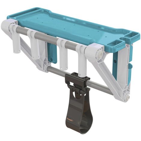 Enrouleur de bâche de piscine pour piscines jusqu'à 8 accessoires – Tapis anti-dérapant noir – Compatible avec accessoires BAYROL