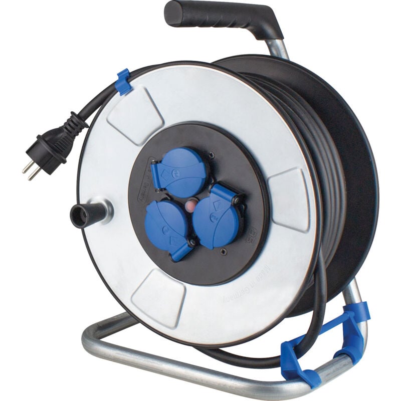 Metallkabeltrommel mit Schutzisolierung 50m H07RN-F 3G1,5 IP44