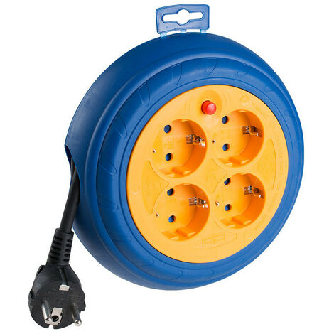 Enrouleur de câble 4 prises 3m 3g1.5 câble EDM 20051