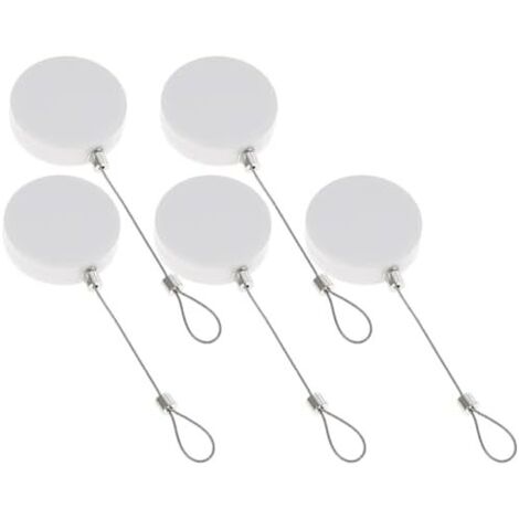 Enrouleur de Câble Antivol Acier 5 Pièces 90 CM Boîtier Automatique pour Gestion Sécurisée des Câbles en Magasin VR -