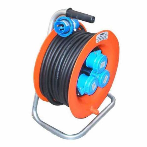 Enrouleur de câble de 30 m, 3X2,5 3X2Pt Cee Ip55 Rose
