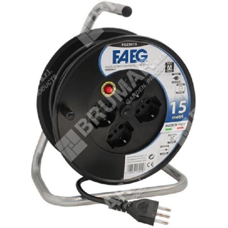 Enrouleur de câble domestique 15 m COMPATIBLE - 052391