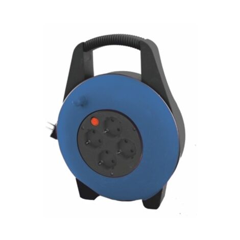Enrouleur de câble électrique 4 prises 15m Protec. Thermique