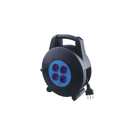 Enrouleur de câble électrique avec 4 prises Schuko, 10 m - 10 m