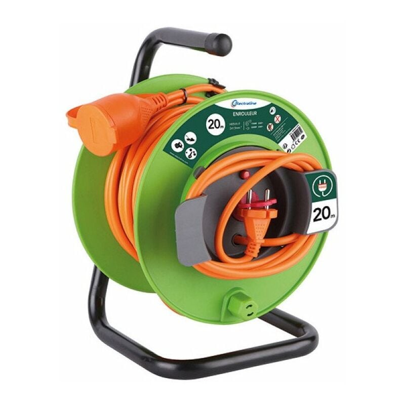Enrouleur jardin - Longueur 20 m de câble H05 vvf 2 x 1.5 mm²