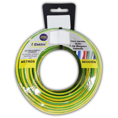 Enrouleur de câble flexible 6mm bicolore sans halogène 25m