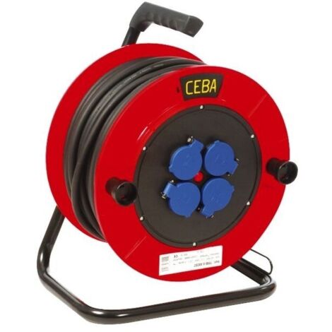 Enrouleur de câble multiprises TRB84 H07RNF 3G2,5 IP44 40 m - CEBA