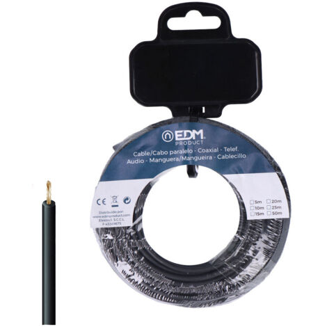 Enrouleur de câble sans halogène H07Z1-K 6mm² coloris noir (longueur 5m)