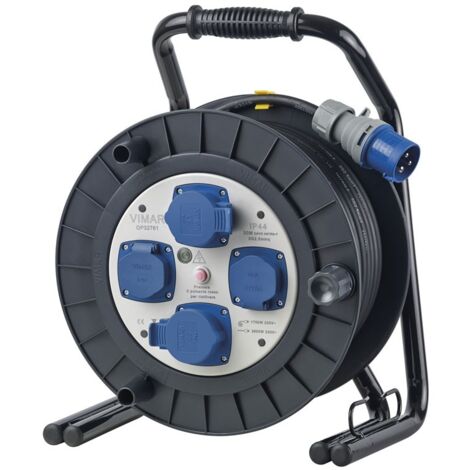 Enrouleur de câble Vimar industriel 16A 4 prises schuko 30MT 0P32761