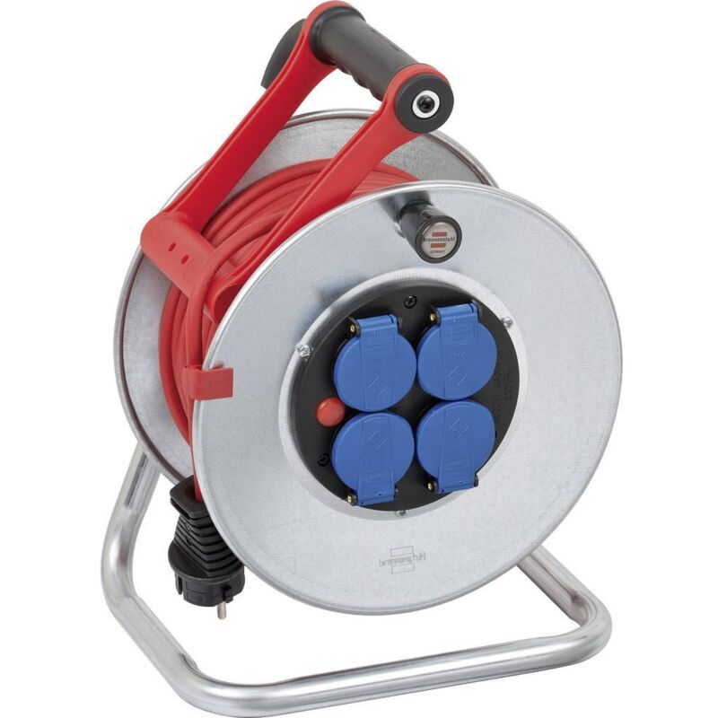 1199854 Enrouleur de câble 25.00 m bleu mâle française - Brennenstuhl