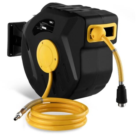 Enrouleur de tuyau à air comprimé - MSW - Pression : 18 bars - Longueur tuyau : 20 m - Raccord d’air : 1/4"