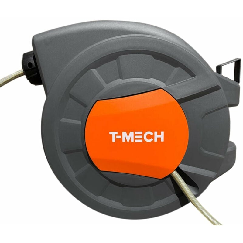 Enrouleur de Tuyau Arrossage Dévidoir Automatique 20m+2m Amovible Pivotant 180 ° Mural Transportable 8 Fonction de Pulvérisation