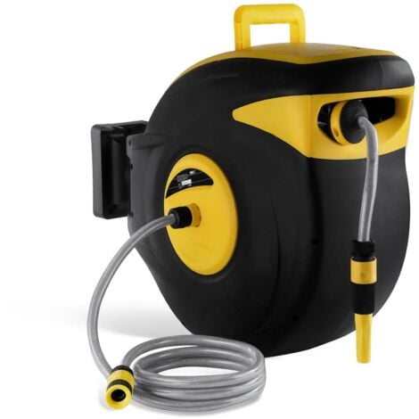 Enrouleur De Tuyau Automatique Dévidoir Arrosage Jardin Pvc 30+2 M Raccord 1/2"