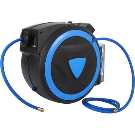 Enrouleur de Tuyau D'air Rétractable, Support, Rotatif à 180°, Verrouillage Auto, Tuyau de Mélange, Compresseur, 300 PSI, 20 m