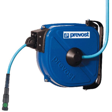 Enrouleur de tuyau industriel Prevost 15 m - 8x12 mm DRF 0815ES avec raccord de sécurité ESI 07