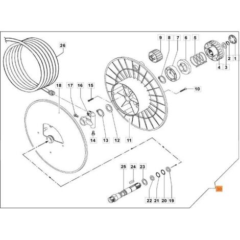ENROULEUR DE TUYAU ORIGINAL EMAK CH70020255