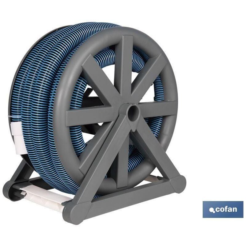 Cofan - Enrouleur de tuyau pour piscine 48x32x52cm avec tuyau Ø38mm x 13m