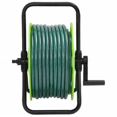 Enrouleur de tuyau vert sur pied avec tuyau de 30 m PVC CFW59064