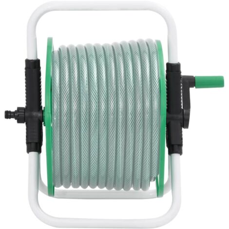 Enrouleur de tuyau vert sur pied pour tuyau de 45 m 1/2" acier CFW72762