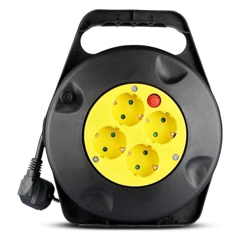 Enrouleur Électrique 10M 4 prises 3G 1.5mm2 Silumen