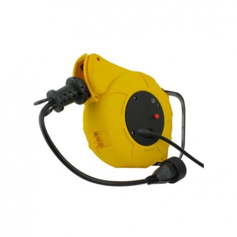 Enrouleur électrique Auto avec terre / 16A / 3 x 1,5 mm2 / 11 m 047511 - Câble 3G1,5 de 9+2m, Puissance max 2000W, IP 44