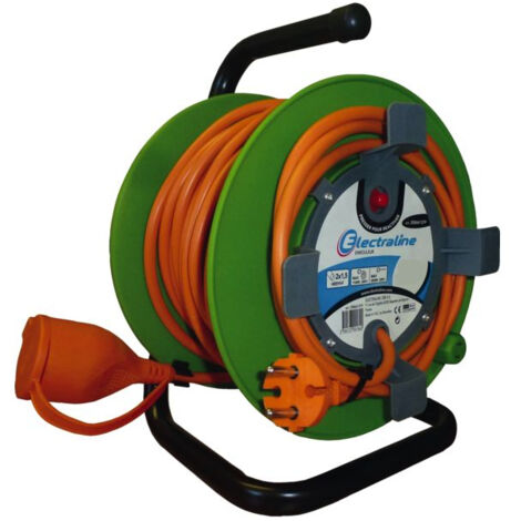 Enrouleur électrique De Jardin 2x1,5mm2 - 25 Mêtres