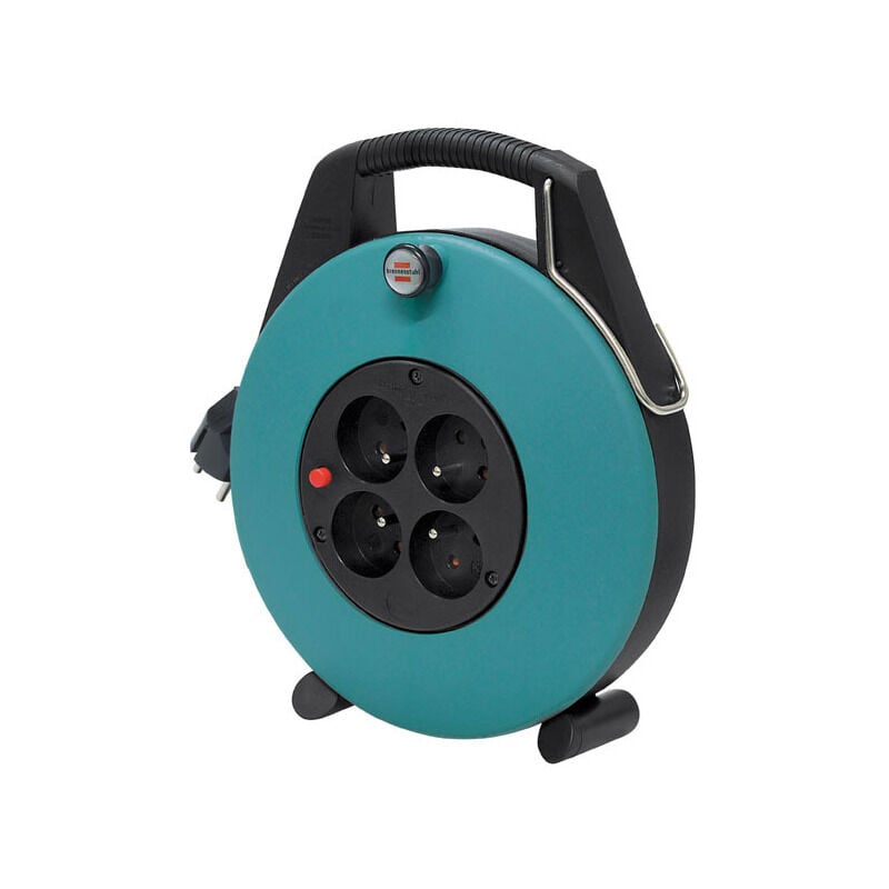 Enrouleur de câble Confort-Line cl-x avec 4 prises - 10m H05VV-F 3G1,0 Noir/Vert
