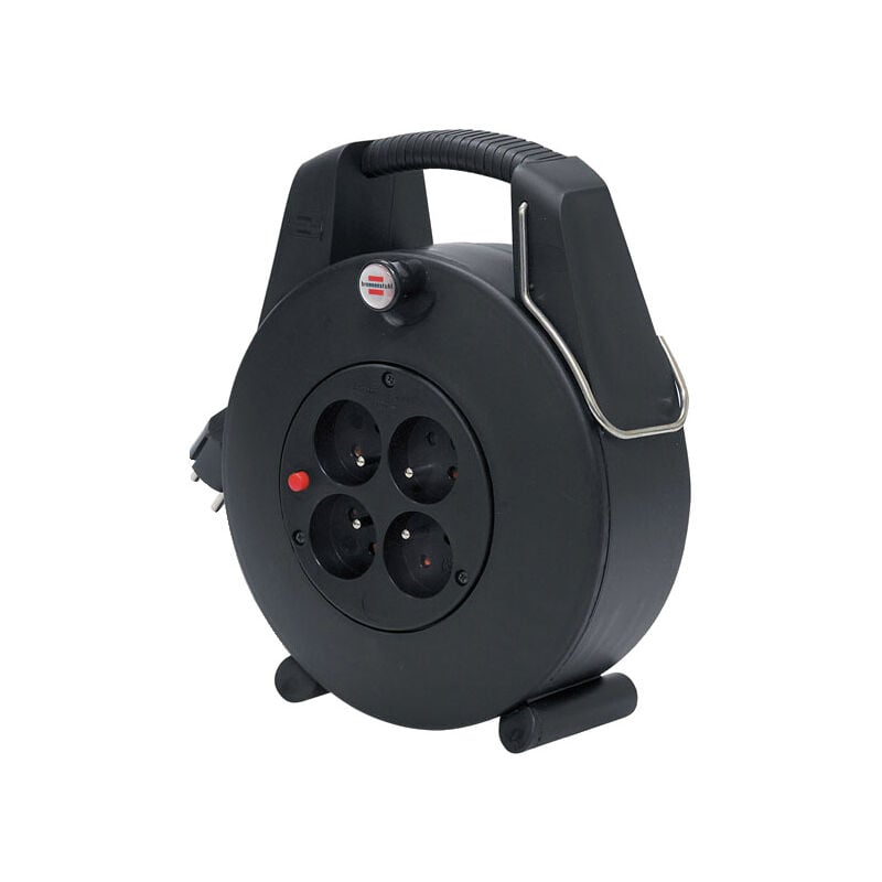 Enrouleur de câble Confort-Line cl-xl à 4 prises - H05VV-F 3G1,0 20m - Noir